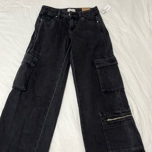 low rise baggy jeans from pacsun, size 22, color black